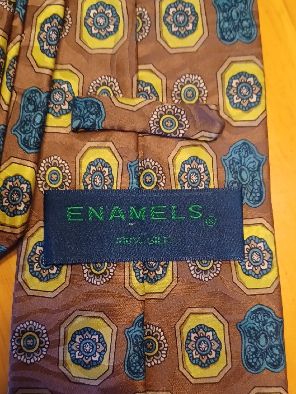 Lot Of 6 Neck Ties 1 Is 100% Polyester 5 Are 100% Silk Mosaic Brand Needs Sewing - Picture 7 of 12